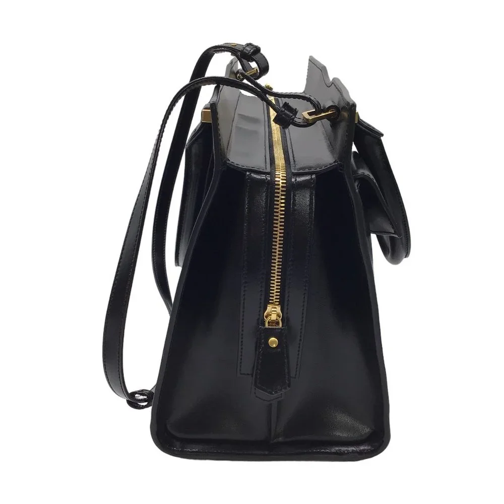 SAINT LAURENT BLACK LEATHER MEDIUM UPTOWN HANDBAG - Picture 2 of 9